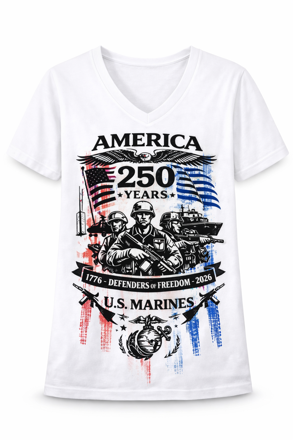 US Marines America 250th Commemorative T shirt