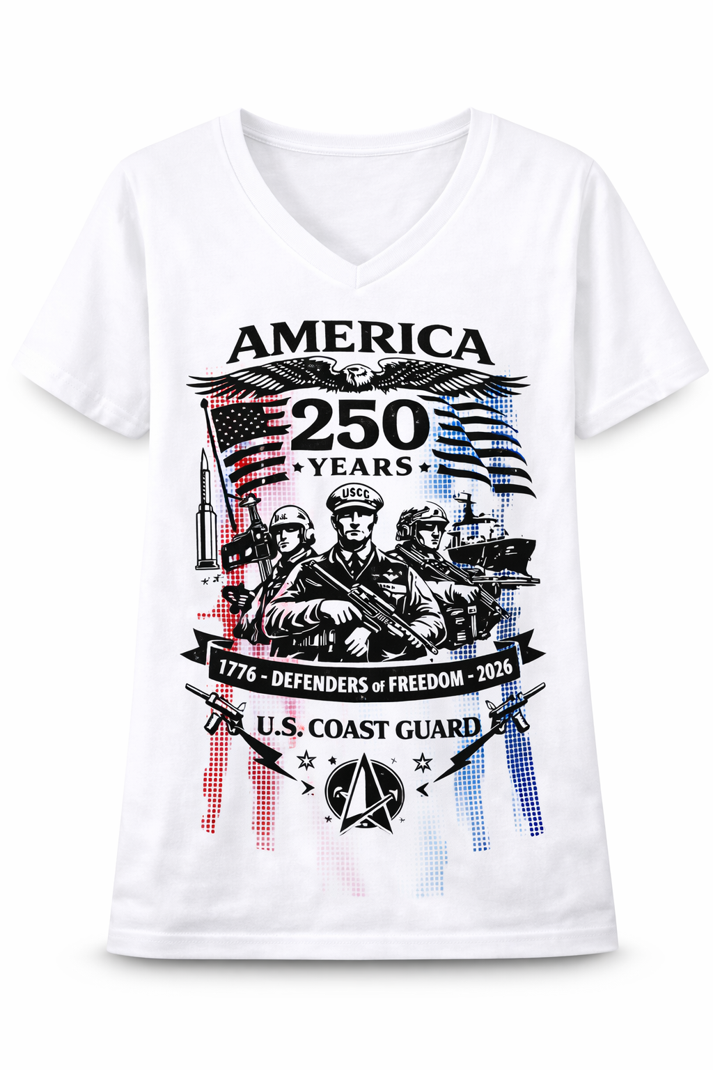 US Coast Guard America 250th Commemorative T Shirt