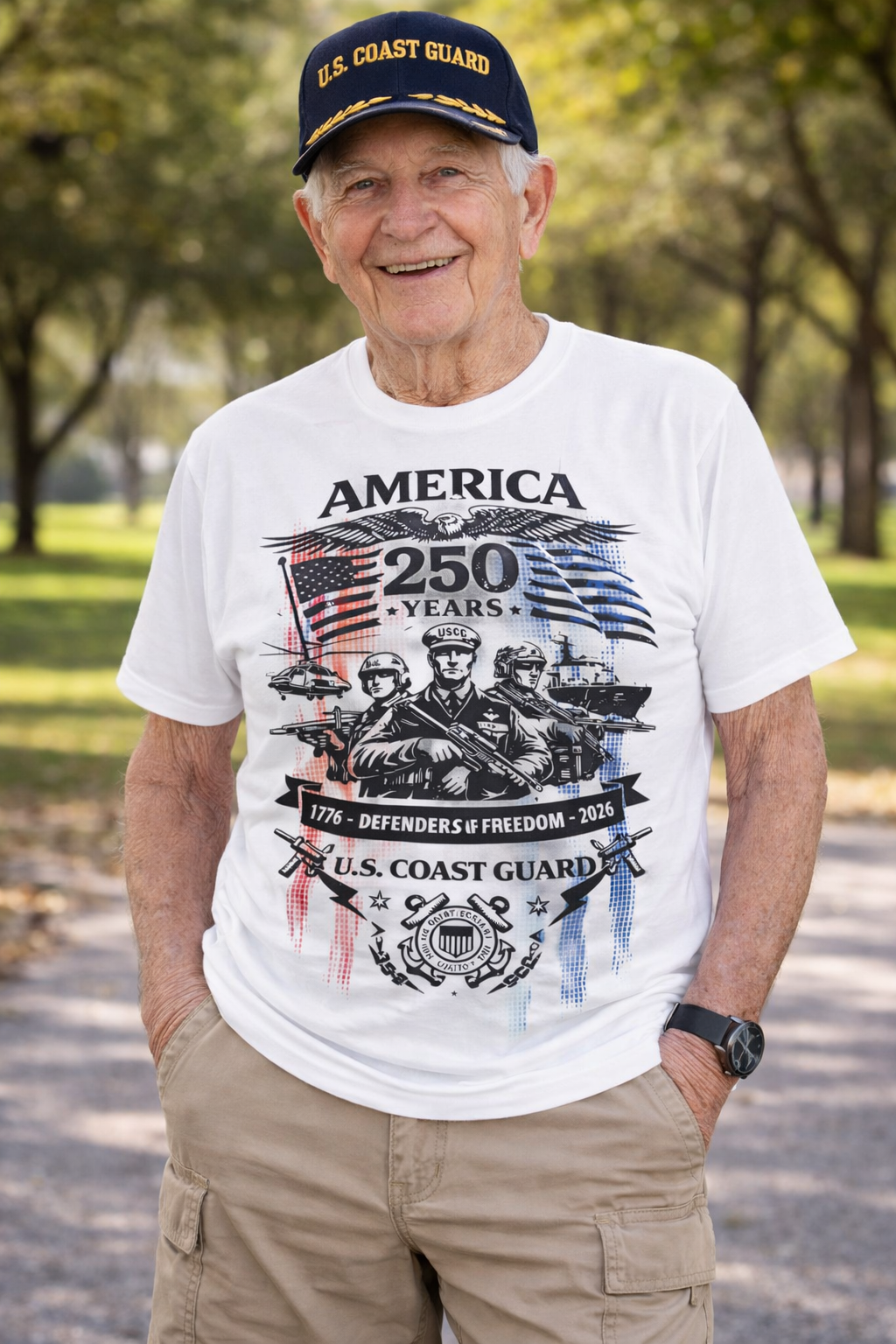 US Coast Guard America 250th Commemorative T Shirt