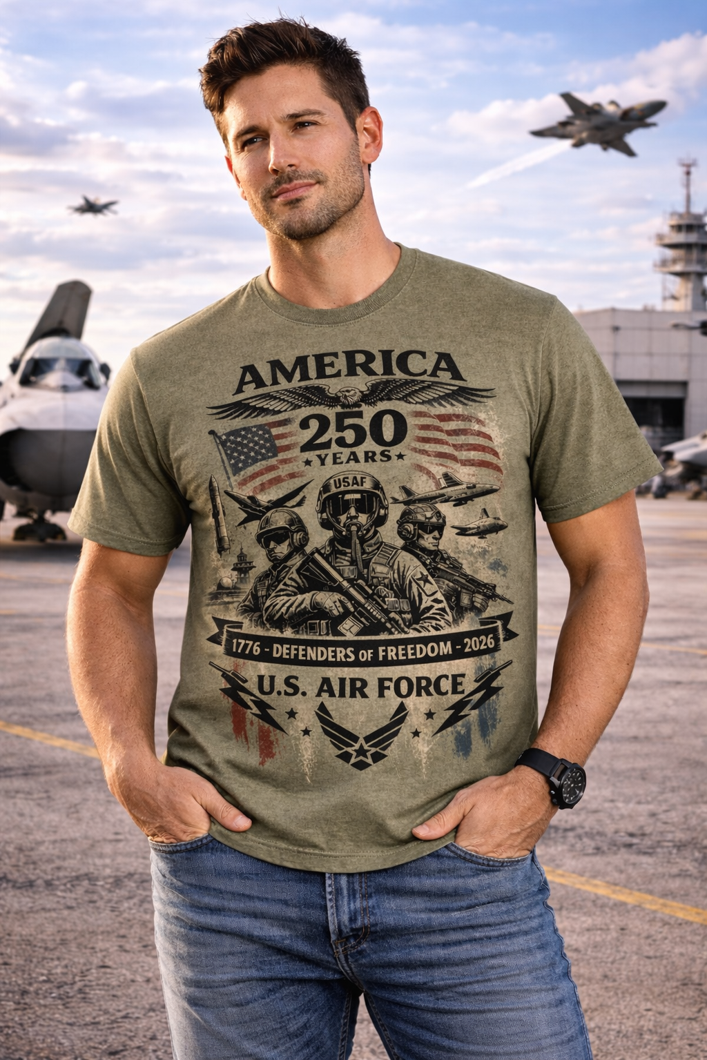 US Air Force America 250th Commemorative T Shirt